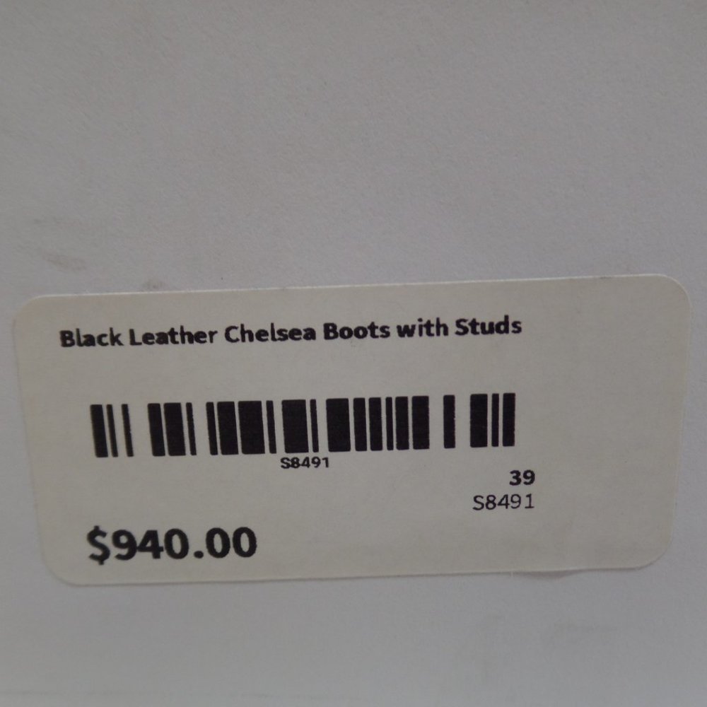 Sebastian Milano Sz 39 Pull On Black Leather Boots With Punk Rock Detailing. - Picture 6 of 12